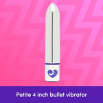 Magic Bullet Vibrator - 4 Inch Vibrator Bullet With Tapered Tip - 10 Function Multispeed Mini Massager For Women – Lipstick Stimulator Waterproof – Sex Toys For Couples - Silver