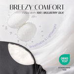 100% Mulberry Silk Sleep Mask for Women - Zero-Pressure Blackout