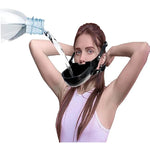 Mouth Plug Gag Urinal Piss With Adjustable Harness,Funnel Gay Mouth Ball Gag Oral Sex, Sm Bondage Slave Extreme Sex Toys For Women Men Couples(Black) (Black)
