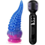 Tentacle Realistic Dildo + Electric Shock Wand Vibrator