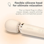 Plug-In Wand Vibrator - Vibrating Wand Massager - Cream