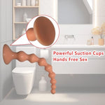 Long Anal Beads Anal Plug With 8 Anal Balls Ultra Soft Anal Chain Butt Plug With Strong Suction Cup Flexible Anal Sex Toys Anal Trainer For Men Women Couples Anal Toys (Skin Color, L)