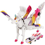 Collision Transforming Dinosaur Car Toy,Transformation Car Toy, 2In1 Magnetic Dinosaur Transformer Cars For Boys & Girls Party Favors Gift For Birthday, Christmas (Pink)