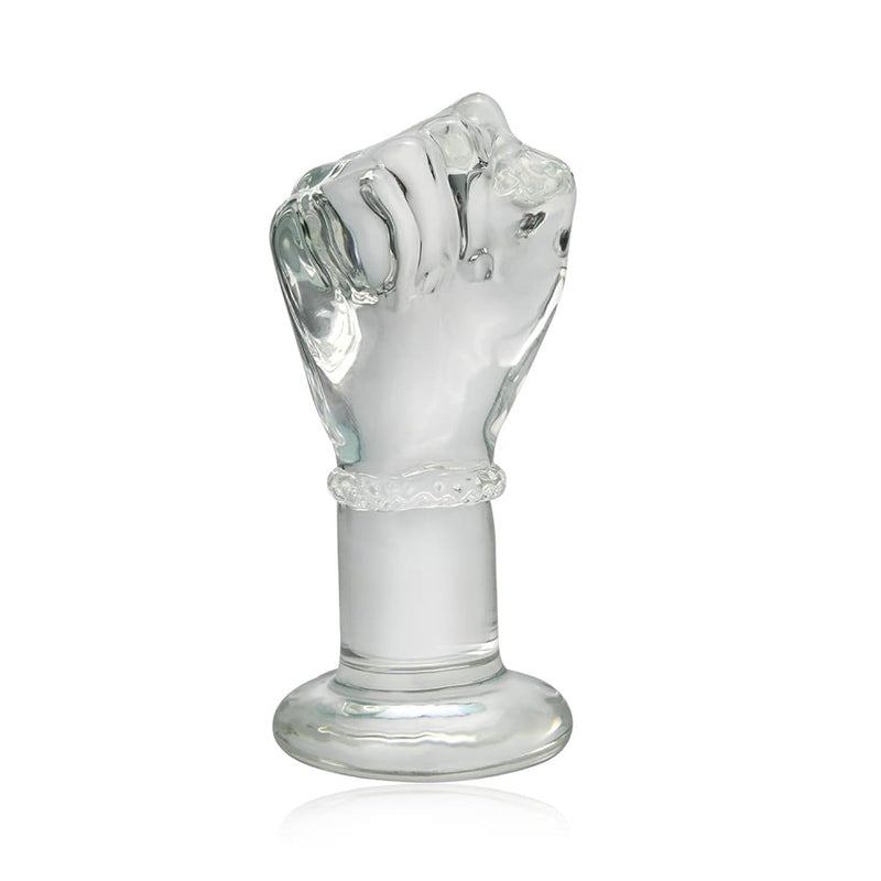 Glass Crystal Anal Plug Fist Hand Butt Plug, G-Spot Anal Pleasure Trainer, Transparent Extra Large Sm Anal Plugs Butt Plug Dildo Penis For Women Men Masturbation (S)