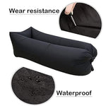 Ccdxd Air Sofa, Inflatable Lounger Inflatable Couch For Travelling, Outdoor, Camping, Hiking, Beach Parties, Picnic, Backyard, Lakeside, Air Hammock Inflatable Lounger (Black)