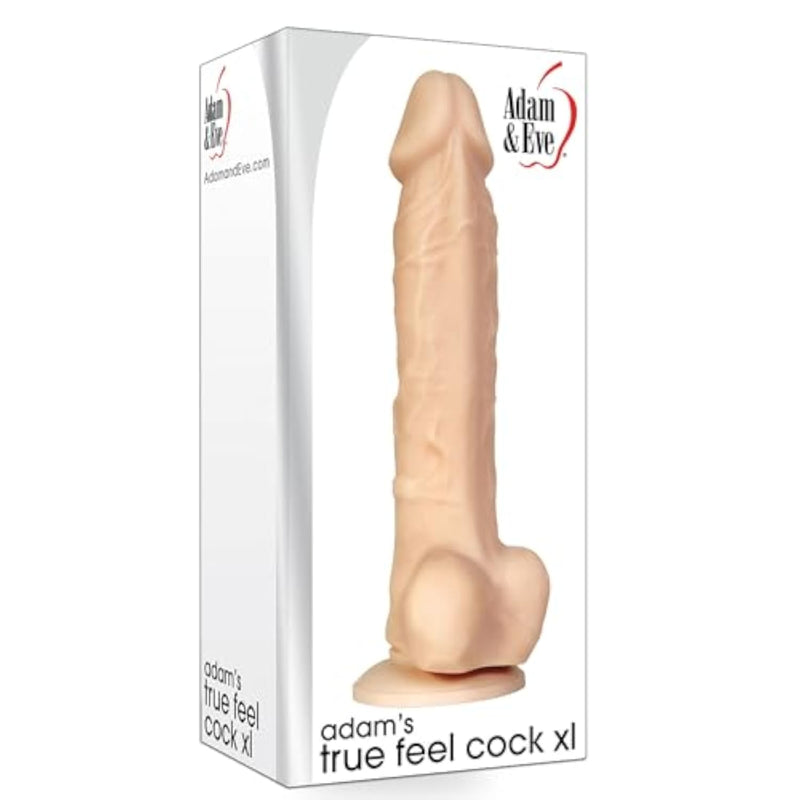 Adam's True Feel XL Realistic Dildo for Women - 10 Inch Dual Density Adult Sex Toy with Suction Cup Base