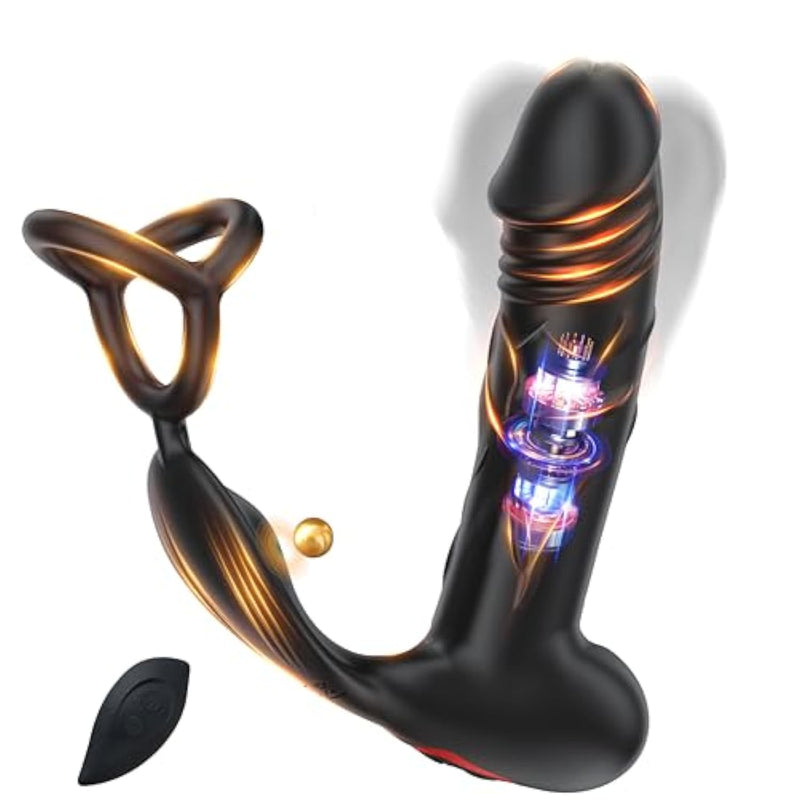 Anal Plug Adult Sex Toys With Vibrating Cock Ring - 10 Vibration Modes Butt Plug Anal Toys Anal Vibrator Dildo With Remote Control, Prostate Massager Male Anal Sex Toys For Men Gay Couple Pleasure