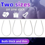 Double Head Stainless Steel Penis Plug Extra Long Pull Bead Urethral Dilator Double Urethra Toys Male Masturbation Sex Toy (L)