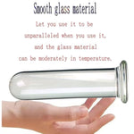 Glass Butt Plug Anal Trainer Prostate Massager Crystal G-Spot Dildo Cylinder Shaped Pleasure Wand, Glass Dildo Crystal Penis Anal Butt Plug Anal Trainer Sex Anal Pleasure Toys For Men Women(0.79In)