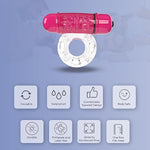 4B Doubleo 6 Vibrating Ring – Strawberry, Dual Shaft & Ball Support, Deep Rumbling Vibrations, Reusable Eco-Friendly Couples Massager, Long-Lasting Battery, Mutual Climax Enhancer