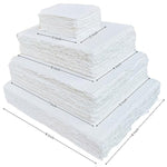 50 Pack Handmade Cotton Paper, 4 x 6 Inch, 150 GSM Deckle Edge Recycled Cardstock