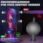Inflatable Butt Plug Large Anal Plug Sex Toys, Silicone Butt Plug Huge Wearable Buttplug With Safe T Base, Fantasy Monster Anal Dildo Anal Trainer Stretcher Extender, Adult Sex Toy For Gay Men Women