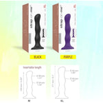 Dildo Geisha Ball - Ultra-Soft Liquid Silicone Dildo With Flexible Design & Responsive Internal Balls - Suction Cup Dildo Ideal For Vaginal & Anal Pleasure (Purple – X-Large)