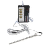 Metal Urethral Sound Urethral Dilator Anchor Anal Plug Electric Shock Set For Beginners Electric Shock Stimulation Male Masturbation Anal Plug Toy