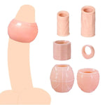 6 Pcs/Set Foreskin Correction Cock Ring Penis Sleeve Delay Ejaculation Male Chastity Cage Cockring Sex Kit Cock Sleeve Penis Stretcher For Men Sex Toys