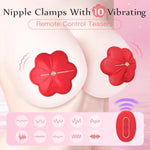Nipple Toys Nipple Vibrator Sex Toys - Bdsm Vibrating Nipple Clamps Sex Pleasure Women With 10 Vibration Modes,Invisible Nipple Clips With Remote Control,Couples Sex Toys