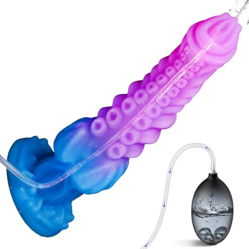 11 Inch Huge Horse Squirting Dildo, 2.86" Diameter Thick Tentacle Knotted Dildo With Strong Suction Cup, Monster Ejaculating Toy With Big Knot, Giant Anal Sex Toys For Men Women Couples