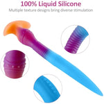 11.2 Inch Soft Silicone Anal Plug, Unisex Flexible Anal Dildo Butt Plug Anal Training, Vaginal G-Spot Stimulation Prostate Massage For Men Women Beginner (S)