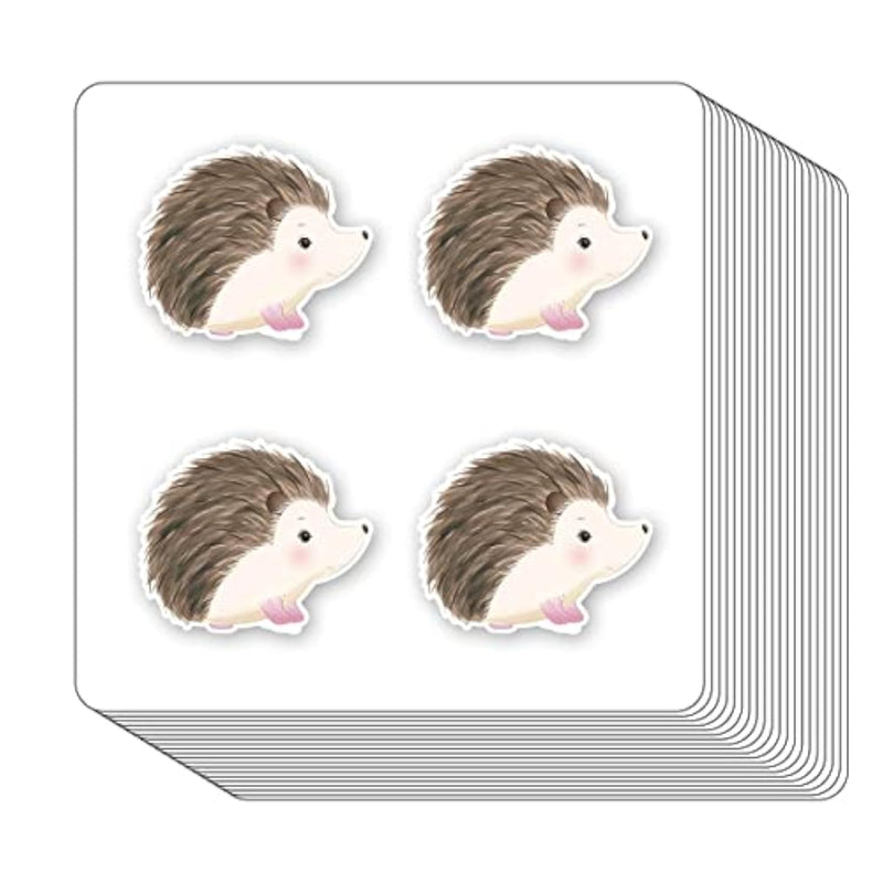 Hedgehog Stickers 1in for Scrapbooking Arts and Crafts Kids DIY Calendars Journals 80-Pack