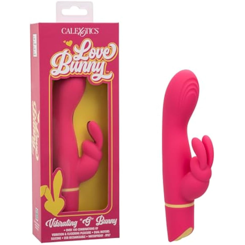 Love Bunny Vibrating “G” Bunny Waterproof Silicone Rechargeable G-Spot Rabbit Vibrator Pink - Se-0619-50-3