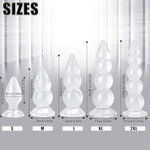 Giant Butt Plug Suction Cup Dildo Flexible Anal Trainer Anus Expander Men Women Anal Beads Sex Toys Bdsm Vaginal Masturbation (L)
