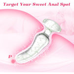 Crystal Glass Anal Butt Plug - Finger-Like Glass Dildo Sex Toy, Glow In The Dark Anal Beads Training Plug Prostate Massager, Adult Masturbation Toys For Men Women Gay Lesbian And Couples Pleasure