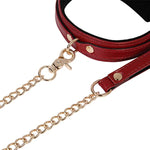 Faux Leather Bondage Collar With Chain Leash Set And Blindfold, Studded Spanking Paddles Bdsm Sex Toys