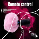 Bunny Tail Butt Plug Vibrating Buttplug Remote Anal Plug Vibrator Furry Tail Plug Faux Fur Silicone Analplug Sex Things For Couples Kinky Toy For Role Play Women Prostate Sexual Stimulation Device