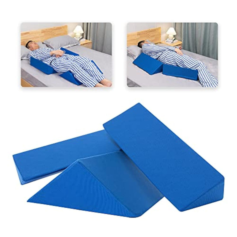 Positioning Wedge Pillow For Side Sleeping (3 In 1), 40 Degree Triangle Bed Wedges & Body Positioners For Back Pain, Preventing Bedsores, After Surgery, Knees Elevated, Pregnancy