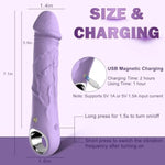 7.1 Inch Realistic Silicone Dildos - Clitoris G Spot Dildo Vibrator Wand With 10 Vibrates, Sexual Toy Female Adult Sex Toys For Women Couples Pleasure