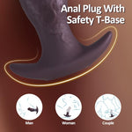 3.4'' Diameter Thick Silicone Anal Plug, 10.8'' Realistic Large Anal Dildo, XXL Butt Plug with Thick Soft Glans and T-Shape Base, Silicone Buttplug for Anal Trainer & Stretcher, Sex Toys for Men Women