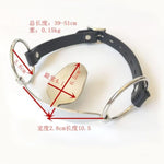 Bdsm Stainless Steel Tongue Depressor Mouth Gag Pu Leather Head Harness Bondage Restraints Adult Slave Fetish Coupels Sex Toys (Silver)