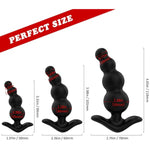 8'' Realistic Dildo + 3 Pcs Anal Butt Plugs