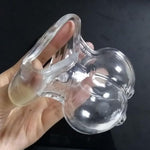 Silicone Scrotum Sleeve Testicle Cover Penis Ring Prison Bondage Male Chastity Cage Devices Cock Slave Orgasm Delay Sex Toy For Men Transparent
