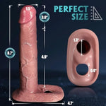 Ultra Realistic Penis Sleeve Sex Toys - Male Sex Toys Soft Silicone 3'' Penis Extender, Handmade Lifelike Cock Sleeve Penis Extension Penis Ring Enlarger Male Masturbator Mens Adult Couples Sex Toys