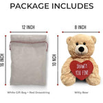 Sha You Fine - 10" Teddy Bear - Couples Gifts For Her Him - Funny Stuffed Animal For Girlfriend, Boyfriend, Best Friend - Birthday, Engagement, Valentines, Anniversary, Wedding