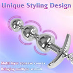 Anal Plug Sex Toy Waterproof For Men Anal Beads Butt Plug Expander G-Spot Dildo Stainless Steel Graduated Design Anal Women And Couples Prostate Massager Thrusting Toys