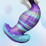 Soft Anal Plug Liquid Silicone Butt Plug With Thick T-Shaped Base Anal Stretcher Prostate Massager G-Spot Stimulation For Beginner Advanced Players Mixed Color (L)