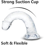 3 Piece (6'' 7'' 10'') Suction Cup Clear Realistic Dildo Set(Small Big Huge): Anal Dildo Trainer Kit Suitable With Strap-On Harness For Prostate Massage, G-Spot Butt Plug Stimulation