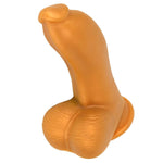 Realistic Dildo With Powerful Sucker Base, Liquid Silicone Thick Dildo Penis Soft Skin-Friendly G-Spot Giant Dildo With Thick And Rough Testicle Base (L)