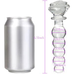 Crystal Anal Bead Glass Butt Plug - Clear Glass Anal Plug With Gradual Large Anus Beads, Transparent Anal Dildo Butt Plug Vaginal Prostate Massage Stimulation Anal Sex Toy For Men Women Couple (L)
