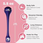 Fluffer G-Thing Bulb Vibe - App Remote Control G-Spot Stimulator Wearable Panty Vibrator, Hidden And Hands Free Sex Toy Secret Vibrator With Bluetooth, Couples Sex Toys, Body Safe - Purple
