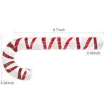 Glass Pleasure Wand Crystal Dildo Anal Hook Butt Plug Prostate Massager G-spot Stimulation Christmas Gift Candy Cane Unisex for Men Women