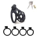 Male Chastity Device With 4 Sizes Rings For Penis Exercise, Bondage Restraint Kit For Sex Play For Couples, Adjustable/Breathable/Lightweight/Comfortable (Nano)