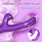 G Spot Vibrator Sex Toys For Women, 3 In 1 Dual Dildo Rabbit Vibrators With 6 Come-Hither Motion & 10 Vibrating & 7 Pulsing Modes, Finger Vibrator Female Adult Toy For G Spot Clit Nipple Stimulation