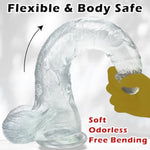 17 Inch Realistic Dildo, Ultra Huge Dildos With Strong Suction Cup And Small Glans For G-Spot Stimulation, Clear Giant Anal Dildo Adult Sex Toys For Women/Men/Couple