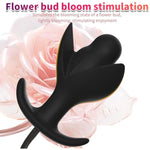 Inflatable Anal Plug Sex Toy - Silicone Butt Plug With Three Solid Petal Expand Anal Trainer Masturbation Anus Prostate Massager Balloon Pump Stimulator For Men Women