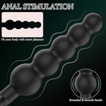 8 Inch Silicone Anal Beads Butt Plug With Pull Ring,Long Anal Dildo With 5 Gradual Knots,Female G-Spot Anal Stimulator & Male Prostate Massager,Big Anal Trainer Stretcher & Anus Dilator Adult Sex Toys