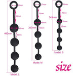 Sex Training Toy Pull Bead Silicone Anal Plug Sexy Gay Anal Plug Trainer M