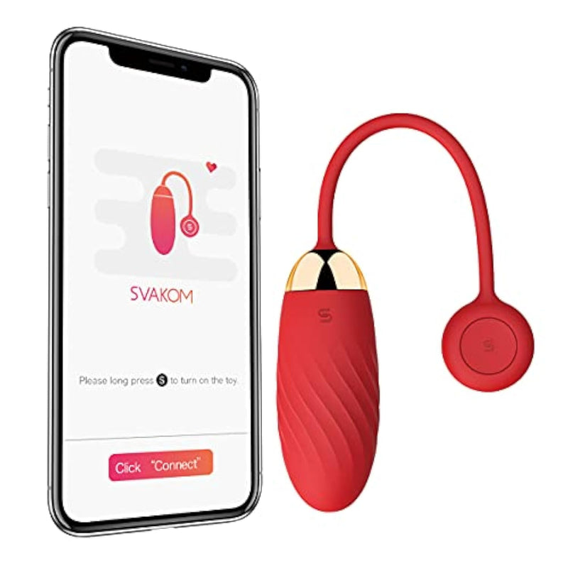 Bullet Vibrator Sex Toy with APP Remote Control for G Spot Stimulation - SVAKOM Werable Love Balls - Silicone Clitoral Massager Adult Sex Toys for Women